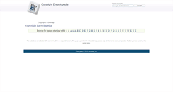 Desktop Screenshot of copyrightencyclopedia.com